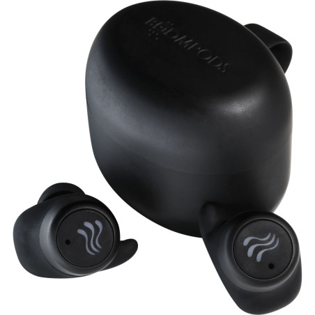 Boompods Soundwave Ecouteurs Bluetooth sans Fil - TWS Casque Intra-auriculaire avec Micro, Autonomie de 37 Heures, IPX6 étanche,