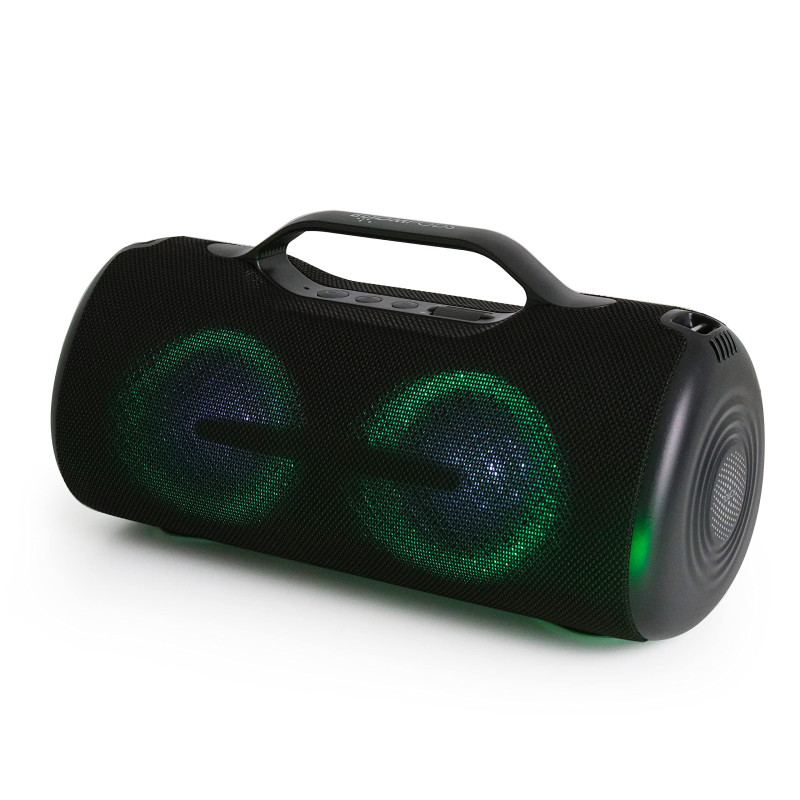 Boompods Rhythm 60 Haut-Parleur Bluetooth sans Fil - Mini Enceinte Portable avec Effets Lumineux LED, Autonomie 10h, Double Coup
