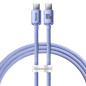 Baseus Crystal Shine Câble de charge PD Type-C Violet 100 W 120 cm Baseus Crystal Shine Câble de charge PD Type-C Violet 100 W 120 cm