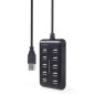 Gembird Hub 10 Ports USB 2.0 - Compact et Plug & Play, Noir Gembird Hub 10 Ports USB 2.0 - Compact et Plug & Play, Noir