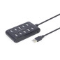 Gembird Hub 10 Ports USB 2.0 - Compact et Plug & Play, Noir Gembird Hub 10 Ports USB 2.0 - Compact et Plug & Play, Noir