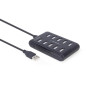 Gembird Hub 10 Ports USB 2.0 - Compact et Plug & Play, Noir Gembird Hub 10 Ports USB 2.0 - Compact et Plug & Play, Noir