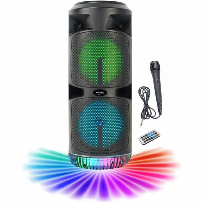 Haut-parleur Bluetooth portable Inovalley KA03-XXL 450 W karaoké Haut-parleur Bluetooth portable Inovalley KA03-XXL 450 W karaoké