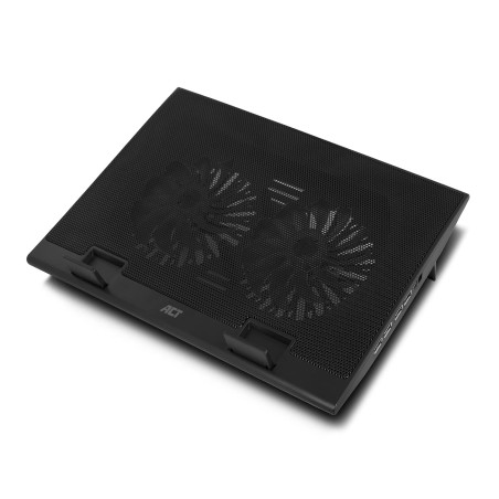 ACT Support de Refroidissement pour Ordinateur Portable 17", Hauteur réglable (2 Positions ergonomiques), 2 Ventilateurs Silenci