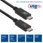 ACT Câble USB 4 type C, Thunderbolt 3, câble de moniteur USB C 20 Gbps, 5K ou double vidéo 4K @ 60 Hz pour moniteur, charge EPR ACT Câble USB 4 type C, Thunderbolt 3, câble de moniteur USB C 20 Gbps, 5K ou double vidéo 4K @ 60 Hz pour moniteur, charge EPR