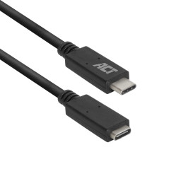 ACT Câble d'extension USB C 2 m, USB 3.0, PD 60 W Type C câble d'extension charge rapide, vitesse de données 5 Gbit/s - AC7412