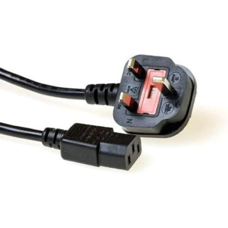 Intronics 230 V Connection Cable UK Plug – C13 – Power Cables (Black, 2.5 m)