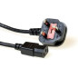Intronics 230 V Connection Cable UK Plug – C13 – Power Cables (Black, 2.5 m)