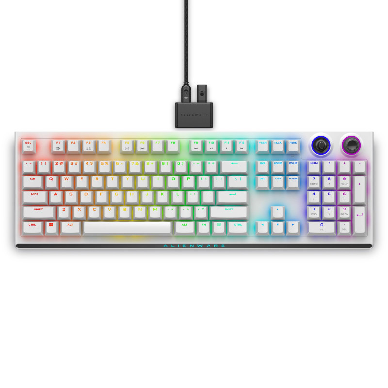 Alienware AW920K Clavier Gaming Sans Fil Trimode QWERTY, Cherry MX Red, touches PBT durables, rétroéclairage AlienFX RVB 16,8 M Alienware AW920K Clavier Gaming Sans Fil Trimode QWERTY, Cherry MX Red, touches PBT durables, rétroéclairage AlienFX RVB 16,8 M