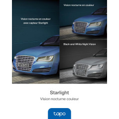 Tapo C520WS2K(4MP) Caméra de Surveillance WiFiextérieur360°,Vision Nocturne Couleur Starlight,Détection de Personne etSuivi de M