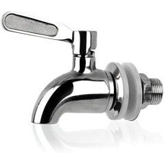 QINGHEC 1 Pièce 5/8 inch Robinets Distributeurs de Boissons en Verre, Distributeur de Boissons en Acier Inoxydable Robinet, Robi