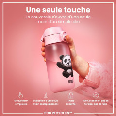 Ion8 Gourde Enfant, 350 ml, Anti-Fuite, Facile à Ouvrir, Verrouillage Sécurisé, Lavable en Lave-Vaisselle, Sans BPA, Poignée de 
