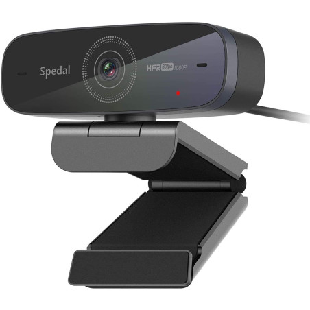 Spedal Webcam 1080P 60fps, Double Microphones Stéréo, Autofocus Live Streaming Caméra Web pour Skype Facebook OBS XSplit, Webcam