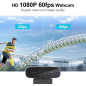 Spedal Webcam 1080P 60fps, Double Microphones Stéréo, Autofocus Live Streaming Caméra Web pour Skype Facebook OBS XSplit, Webcam Spedal Webcam 1080P 60fps, Double Microphones Stéréo, Autofocus Live Streaming Caméra Web pour Skype Facebook OBS XSplit, Webcam