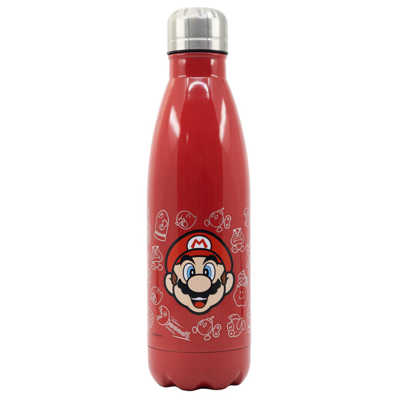 Stor Bouteille en acier inoxydable avec graphismes Super Mario, capacité 780 ml Stor Bouteille en acier inoxydable avec graphismes Super Mario, capacité 780 ml