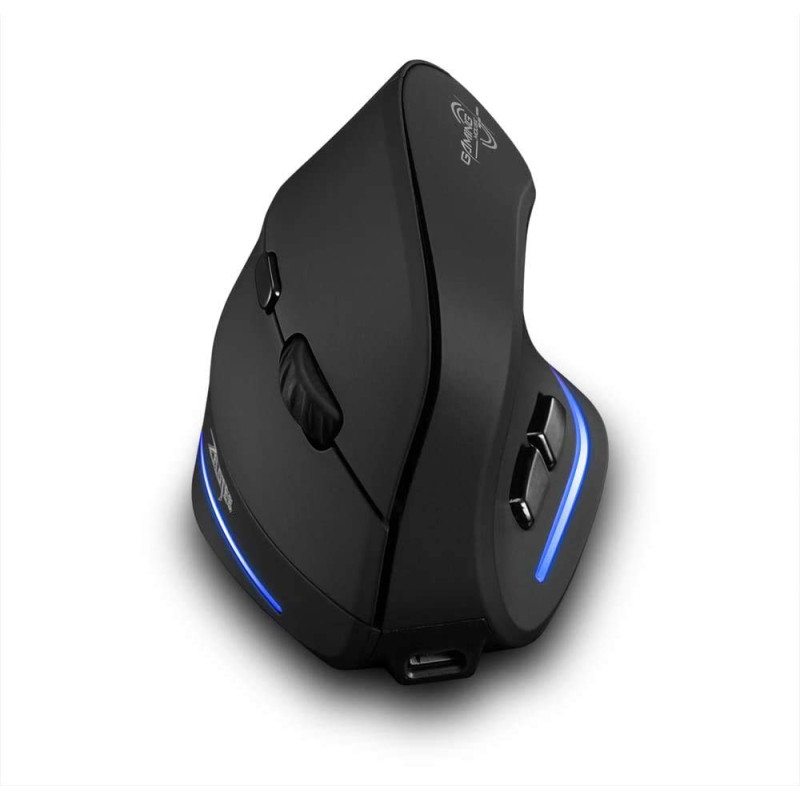 zelotes Souris sans Fil,Rechargeable,Réglage 3 DPI,6 Boutons,2.4GHz avec Nano-Récepteur,LED,Souris Ergonomique Verticale pour PC zelotes Souris sans Fil,Rechargeable,Réglage 3 DPI,6 Boutons,2.4GHz avec Nano-Récepteur,LED,Souris Ergonomique Verticale pour PC
