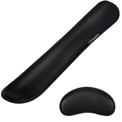 Gimars 2 Pcs Repose-Poignets Souris et Clavier Extra Large en Mousse à Mémoire, Support Wrist Rest Ergonomique Antidérapant pour