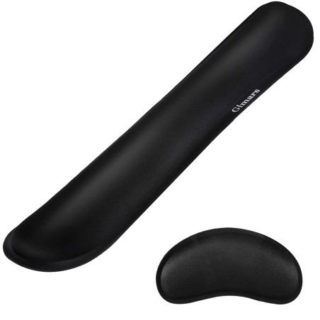 Gimars 2 Pcs Repose-Poignets Souris et Clavier Extra Large en Mousse à Mémoire, Support Wrist Rest Ergonomique Antidérapant pour