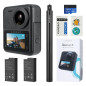 KanDao QooCam 3 caméra d’Action, Combo Voyage, 5.7K 62MP Photo 60fps Flawless 360 caméra vidéo, Double 1/1.55" capteurs Mieux po KanDao QooCam 3 caméra d’Action, Combo Voyage, 5.7K 62MP Photo 60fps Flawless 360 caméra vidéo, Double 1/1.55" capteurs Mieux po