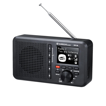 Albrecht DR 86-27861 - Petite Radio pour Personnes âgées - Dab+/FM - Streaming de Musique - Batterie intégrée de 2200 mAh - Tran