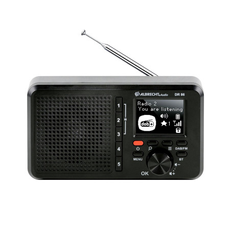 Albrecht DR 86-27861 - Petite Radio pour Personnes âgées - Dab+/FM - Streaming de Musique - Batterie intégrée de 2200 mAh - Tran