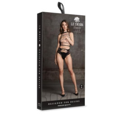 LE DÉSIR- SHADE-HELIKE XLV - DOS PIEZAS CON COPAS ABIERTAS, CROP TOP Y BRAGUITA - TALLA ÚNICA