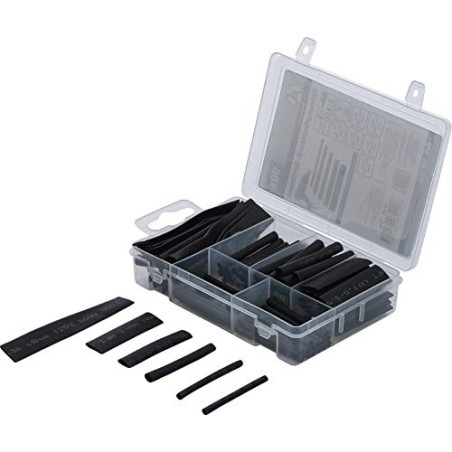 BGS Diy 88152 | Assortiment de gaines thermorétractables | noir | 90 pièces