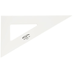 Graphoplex Equerre 60° 3 bords droits 26 cm Transparent