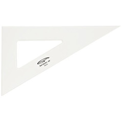 Graphoplex Equerre 60° 3 bords droits 26 cm Transparent