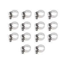 Lot de 14 colliers de serrage réglables en acier inoxydable 304 - 6 à 12 mm - De qualité supérieure - Anti-rouille - Durable - P