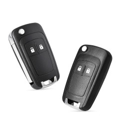 Heart Horse 2 PCS 2 Boutons Télécommande Porte-clés de Voiture Fob de Remplacement Compatible avec Vauxhall Opel Bu-i-CK Astra I