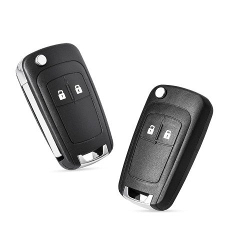 Heart Horse 2 PCS 2 Boutons Télécommande Porte-clés de Voiture Fob de Remplacement Compatible avec Vauxhall Opel Bu-i-CK Astra I