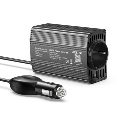BESTEK Convertisseur 12V 220V 240V 300W Onduleur de Voiture Chargeur Allume-Cigare avec 1 AC Prise et 2 Ports USB 4,8A pour Pad