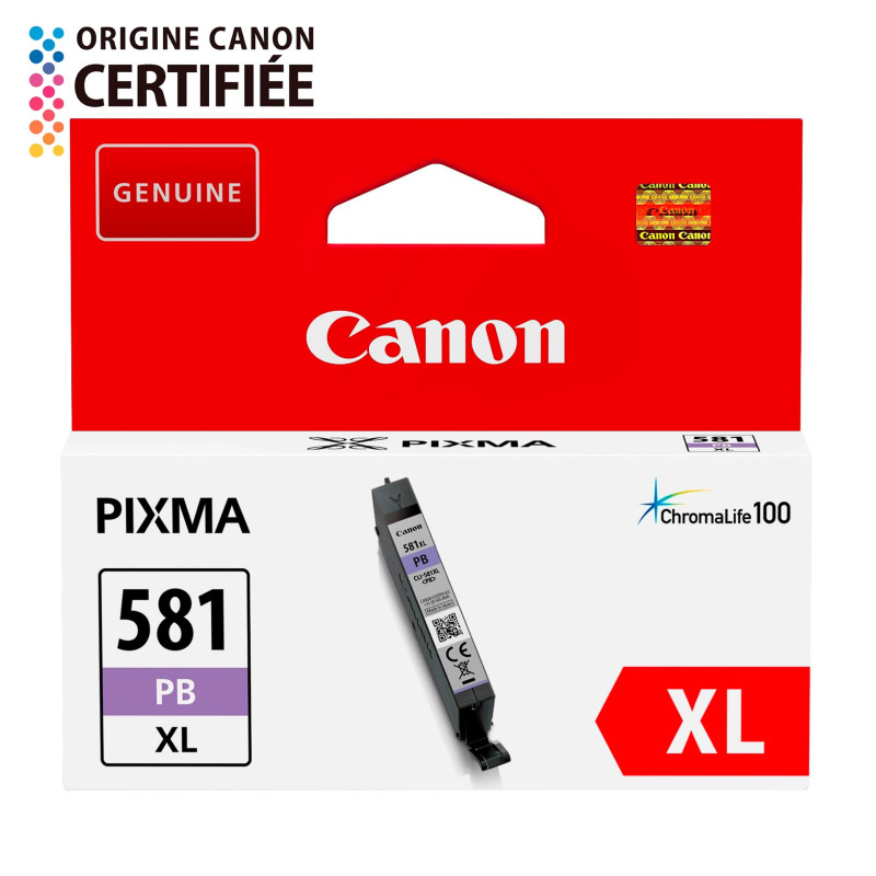 Canon CLI-581 XL PB Cartouche Bleu Photo Capacité XL (Emballage carton) Canon CLI-581 XL PB Cartouche Bleu Photo Capacité XL (Emballage carton)