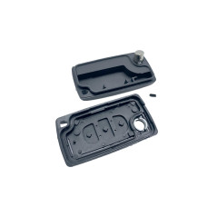 Jongo® CE0523 Coque de Clé Pliable 3 Boutons Compatible Peugeot 207, 308, 407, Citroën C5, Jumpy 3 | sans Lame | avec Goupille F