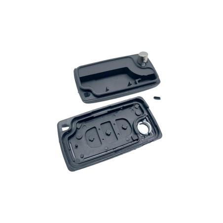 Jongo® CE0523 Coque de Clé Pliable 3 Boutons Compatible Peugeot 207, 308, 407, Citroën C5, Jumpy 3 | sans Lame | avec Goupille F