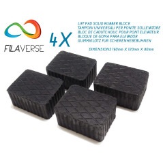 FILAVERSE tampons en Caoutchouc pour ponts élévateurs (4 X B080)