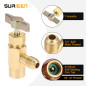 SURIEEN R1234yf - Décapsuleur de robinet auto-scellant - Outil de valve à filetage F-1/4 SAE 1/2 Acme LH - Avec adaptateur de co SURIEEN R1234yf - Décapsuleur de robinet auto-scellant - Outil de valve à filetage F-1/4 SAE 1/2 Acme LH - Avec adaptateur de co
