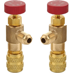 2 Pièces Soupape de Sécurité Liquide Adaptateur, Soupape de Sécurité R410A R22, Vanne de Régulation de Réfrigérant, Vanne de Ref