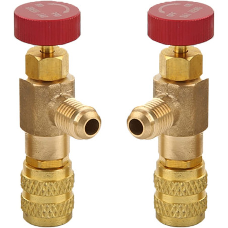 2 Pièces Soupape de Sécurité Liquide Adaptateur, Soupape de Sécurité R410A R22, Vanne de Régulation de Réfrigérant, Vanne de Ref
