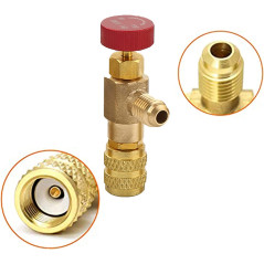 2 Pièces Soupape de Sécurité Liquide Adaptateur, Soupape de Sécurité R410A R22, Vanne de Régulation de Réfrigérant, Vanne de Ref