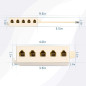 Cablecc - Module jack 6P4C RJ11 RJ12 - Adaptateur 1 entrée et 5 sorties - Séparateur de ligne téléphonique - Coloris beige Cablecc - Module jack 6P4C RJ11 RJ12 - Adaptateur 1 entrée et 5 sorties - Séparateur de ligne téléphonique - Coloris beige