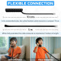 Keple Câble téléphonique RJ10 noir courbé en spirale à ressort pour combiné téléphonique 3 mètres Compatible avec les téléphones Keple Câble téléphonique RJ10 noir courbé en spirale à ressort pour combiné téléphonique 3 mètres Compatible avec les téléphones