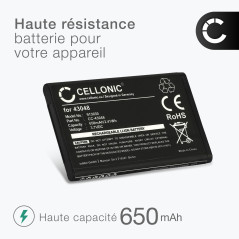 CELLONIC 1x Batterie pour Téléphone sans Fil Compatible avec Swissvoice Epure, L7, Epure fulleco Duo, C0487 - (650mAh, 3.7V)