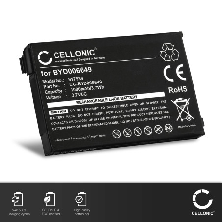 CELLONIC 1x Batterie pour Babyphone Compatible avec Vtech Baby BM1000, avec BT - BM1000, Philips Avent SCD530, BT - BYD006649 –