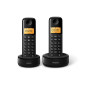 Philips D160 Téléphone Fixe sans Fil Duo - DECT Téléphone avec Grand Écran 1,6″ – Ligne Maison avec Mode ECO & Interphone - Noir Philips D160 Téléphone Fixe sans Fil Duo - DECT Téléphone avec Grand Écran 1,6″ – Ligne Maison avec Mode ECO & Interphone - Noir