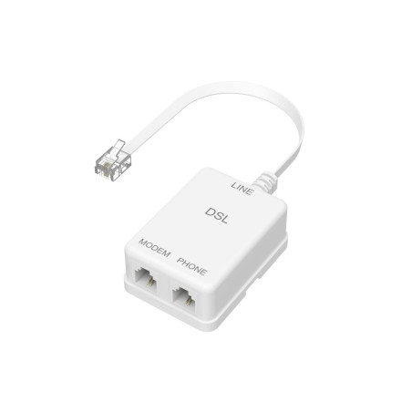 Hama - Filtre ADSL Prise Jack 6p 4c / 2 Prises Jack 6p 4c