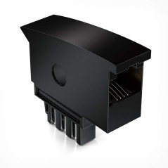 deleyCON Adaptateur de téléphone TAE-F vers RJ11 femelle 6P4C - Adaptateur de câble pour routeur - Noir