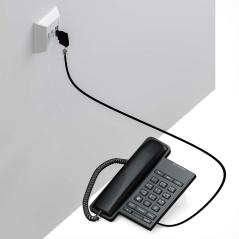 deleyCON Adaptateur de téléphone TAE-F vers RJ11 femelle 6P4C - Adaptateur de câble pour routeur - Noir