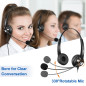 Callez RJ45 Casque Téléphone Fixe avec Micro Anti-Bruit & Quick Disconnect, Micro Casque Téléphonique Filaire Compatible avec Si Callez RJ45 Casque Téléphone Fixe avec Micro Anti-Bruit & Quick Disconnect, Micro Casque Téléphonique Filaire Compatible avec Si